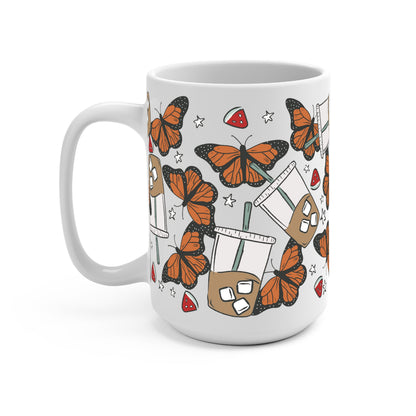 Spring Butterfly Aesthetic Glass Cup, Mug & Tumbler with Lid and Straw