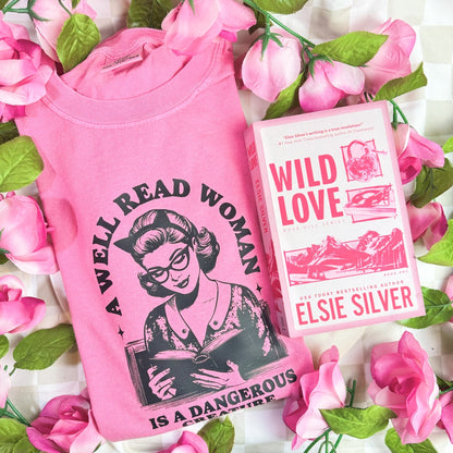 A Well Read Woman Is A Dangerous Creature Heavyweight Comfort Colors Shirt - Starry Skies Austin