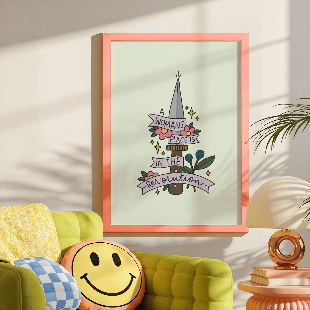 A Woman's Place Is In The Revolution Unframed Art Print - Starry Skies Austin