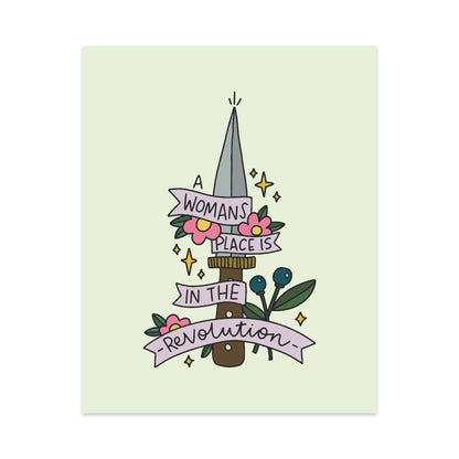 A Woman's Place Is In The Revolution Unframed Art Print - Starry Skies Austin