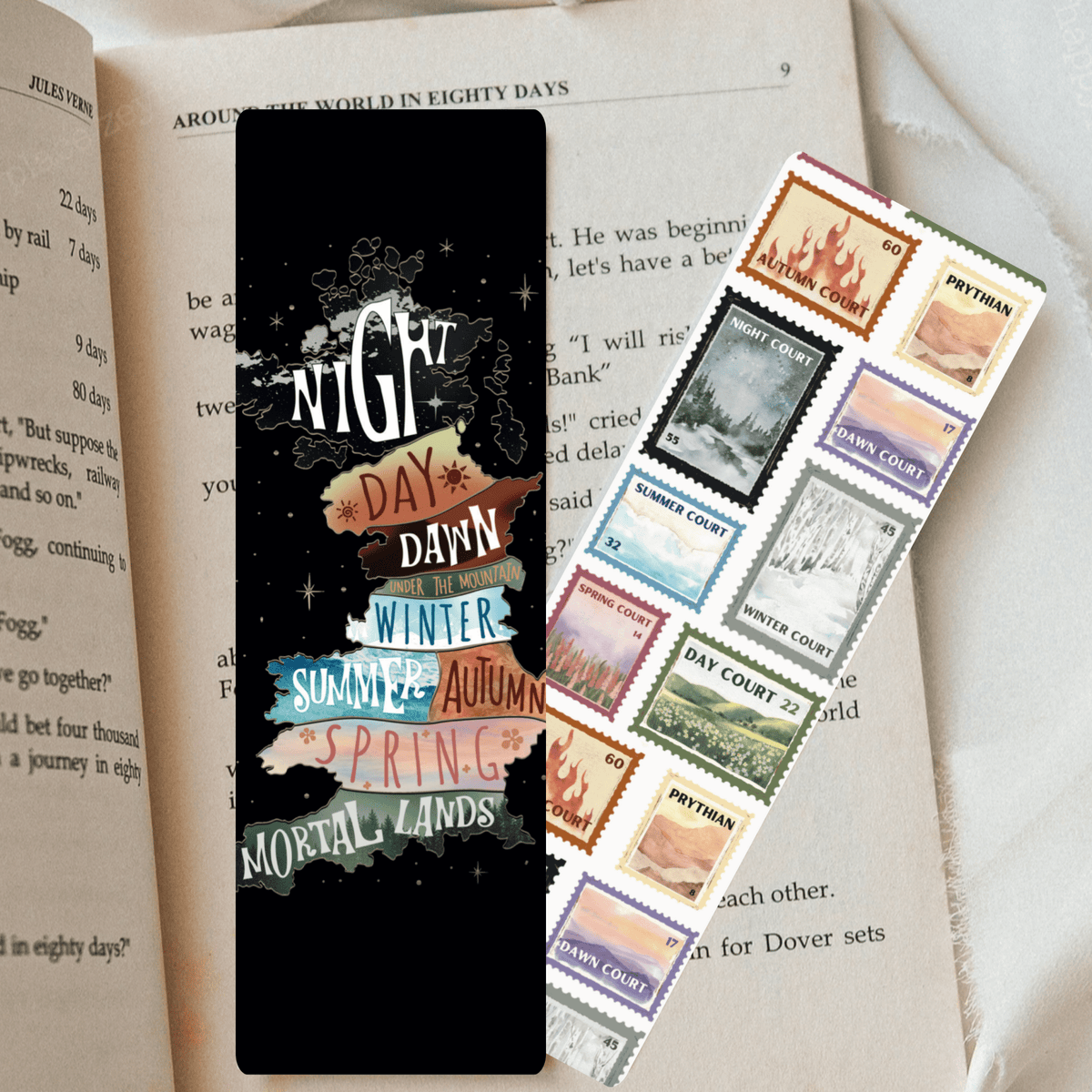 ACOTAR Courts Inspired Dual-Sided Cardstock Bookmark - Starry Skies Austin