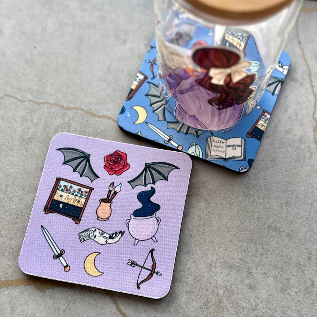ACOTAR Symbol Coasters - Set of 2 - Starry Skies Austin