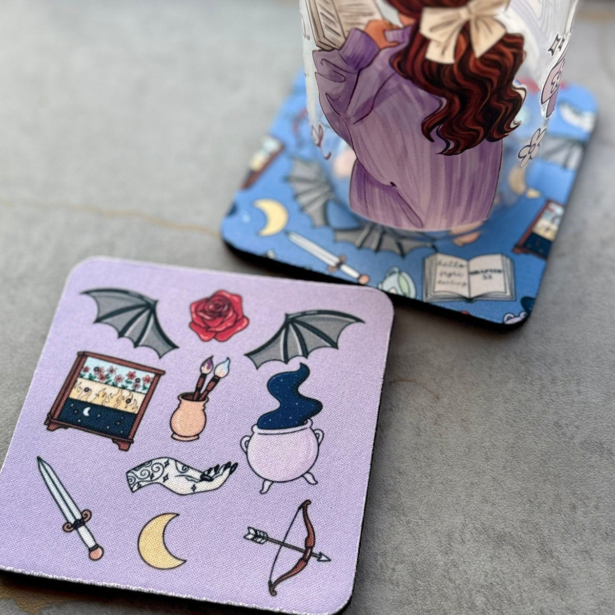 ACOTAR Symbol Coasters - Set of 2 - Starry Skies Austin