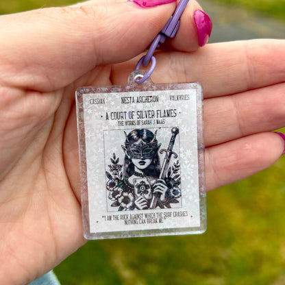 ACTAR/ACOSF Poster Sparkly Dual Sided Hook Clasp Keychain - Starry Skies Austin