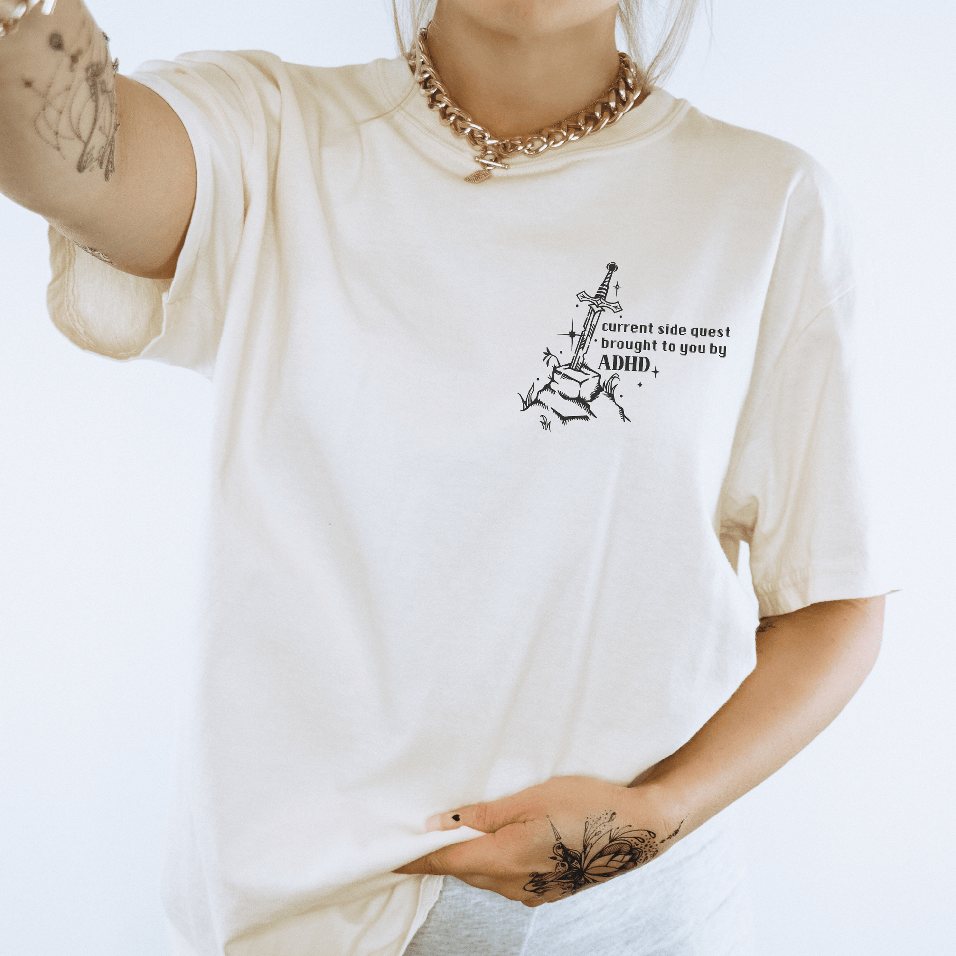 ADHD Sidequest Softstyle Tee - Starry Skies Austin