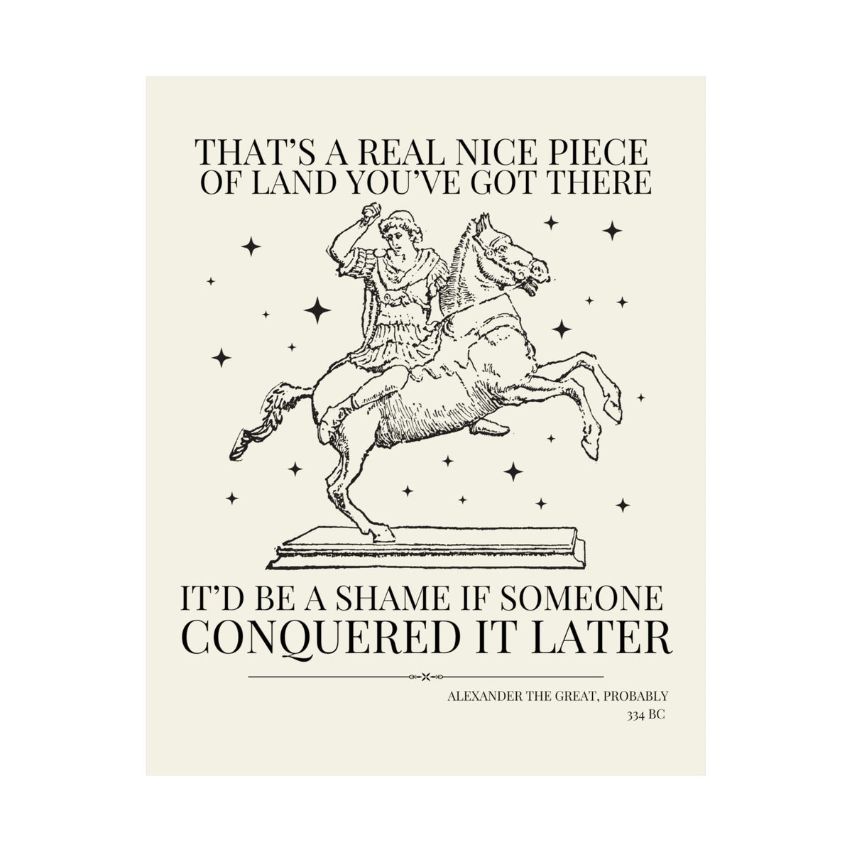 Alexander the Great King of Macedon Ancient History Poster - Starry Skies Austin