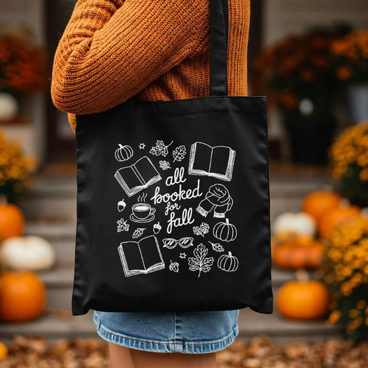 All Booked for Fall Canvas Tote Bag - Starry Skies Austin
