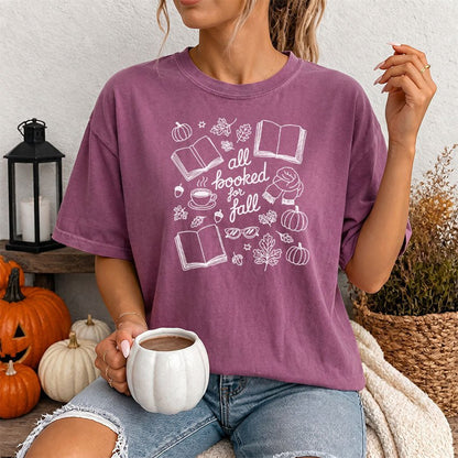 All Booked for Fall Heavyweight Comfort Colors Shirt - Starry Skies Austin