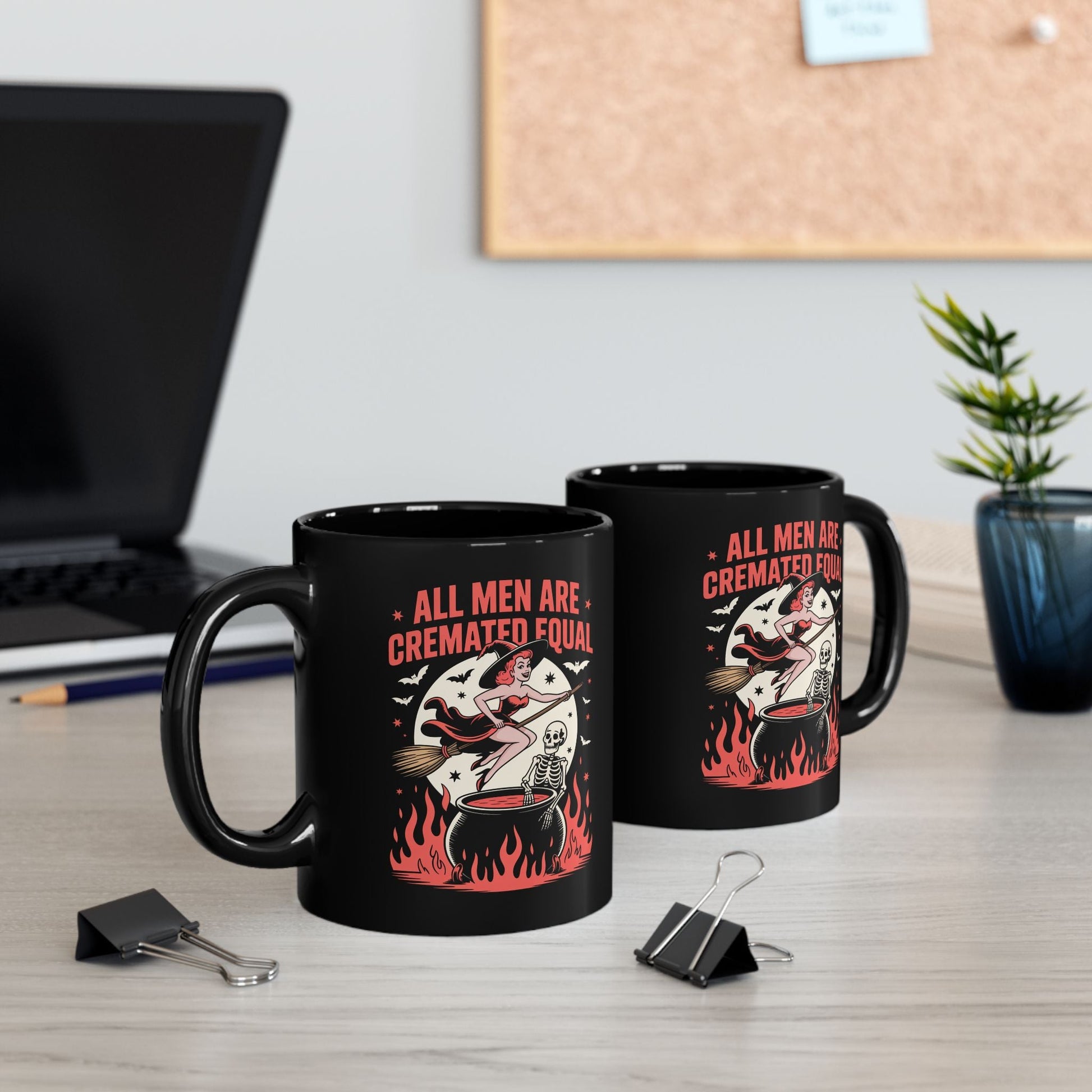 All Men Are Cremated Equal Spooky Mug - Starry Skies Austin