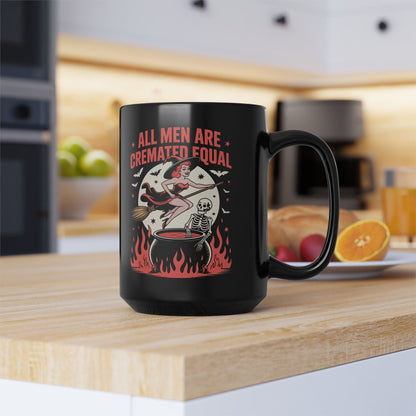 All Men Are Cremated Equal Spooky Mug - Starry Skies Austin