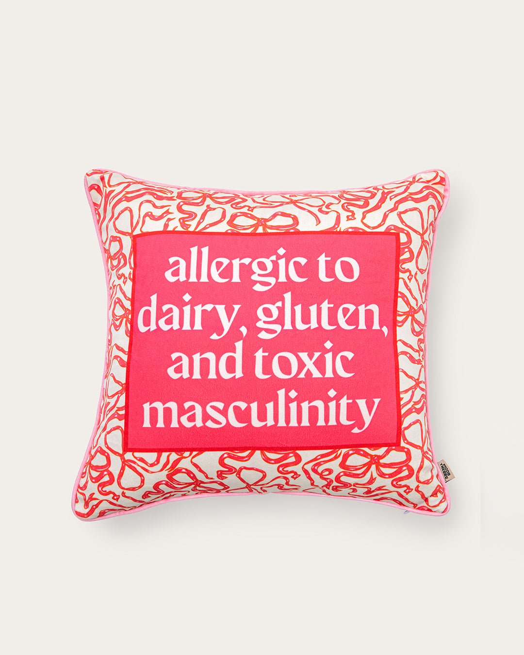allergic to dairy, gluten, and toxic masculinity pillow - Starry Skies Austin