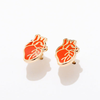Anatomical Heart Studs - Starry Skies Austin