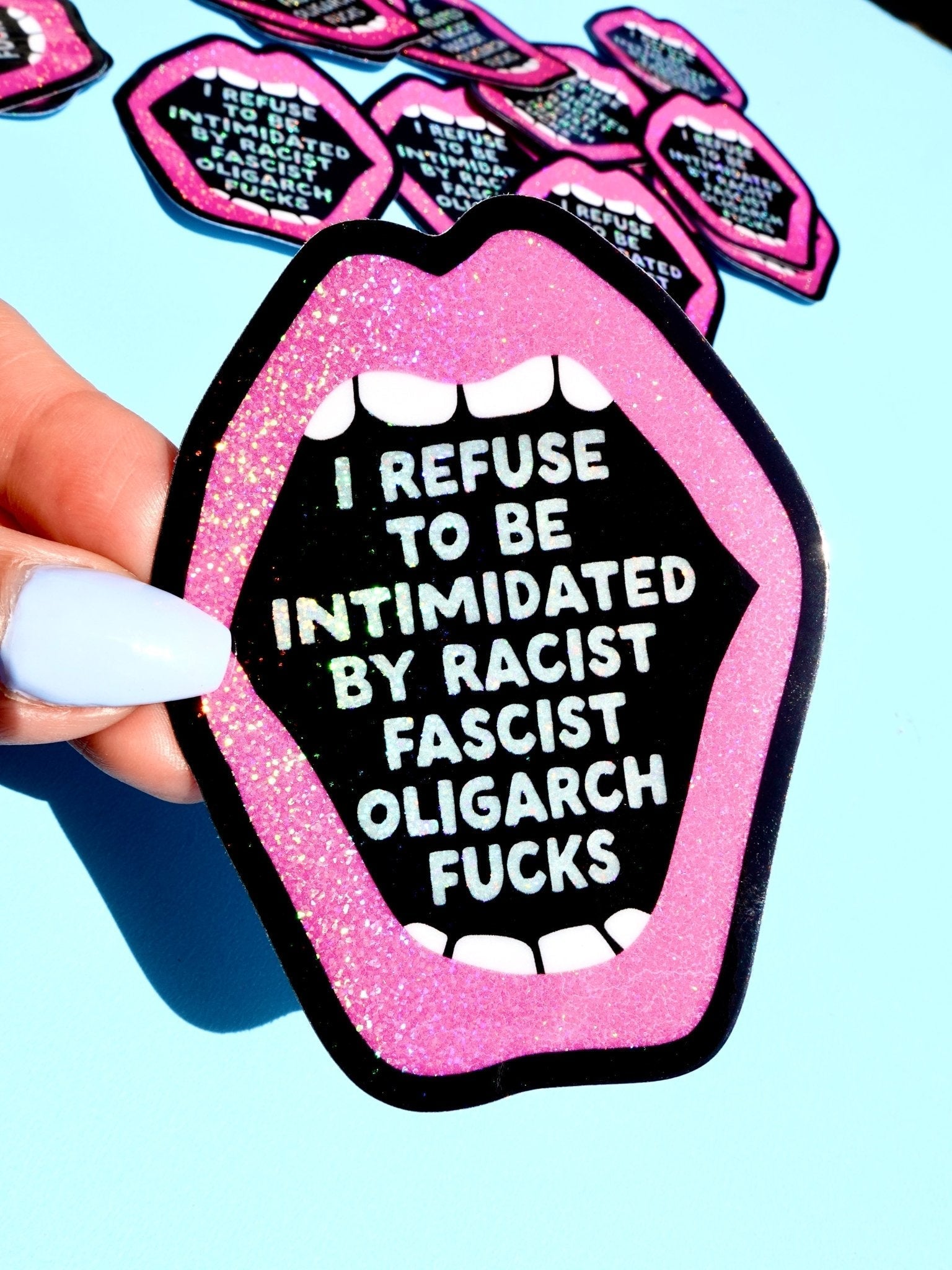 Anti - Fascist Statement Sticker - Starry Skies Austin