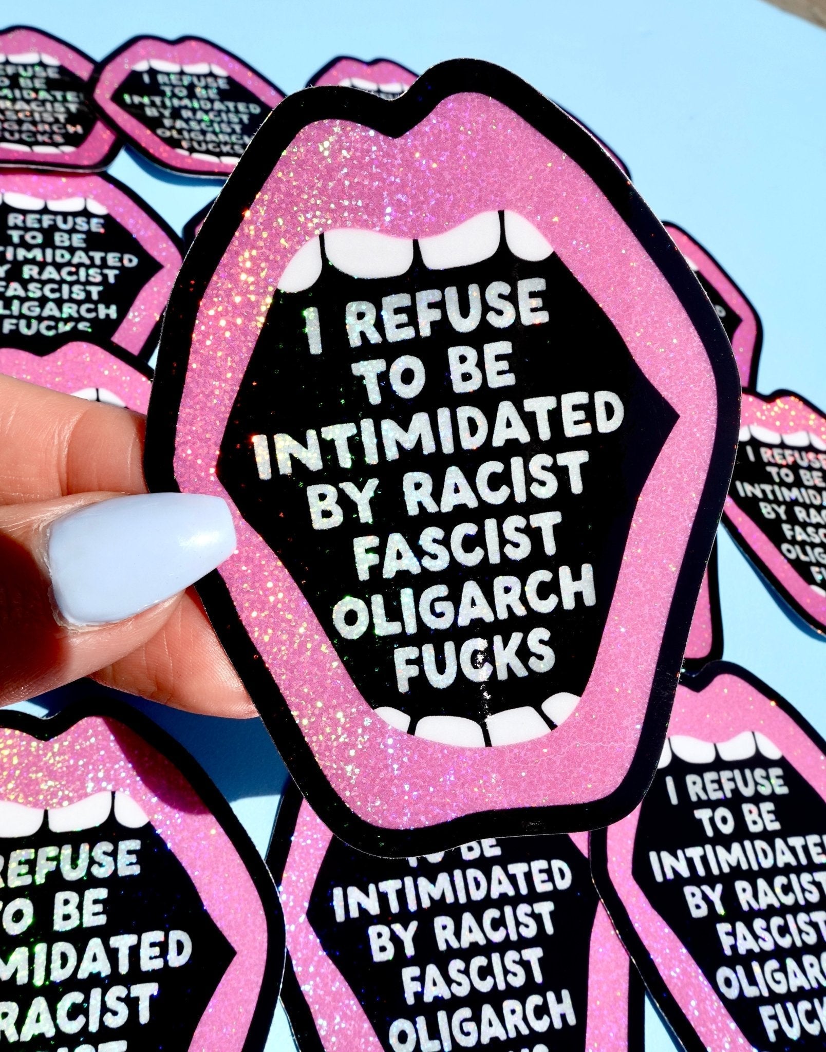 Anti - Fascist Statement Sticker - Starry Skies Austin