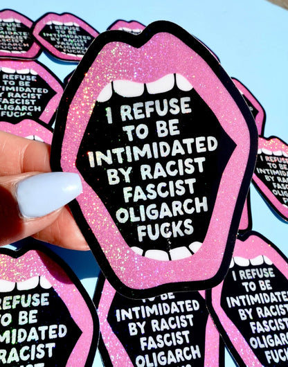 Anti - Fascist Statement Sticker - Starry Skies Austin