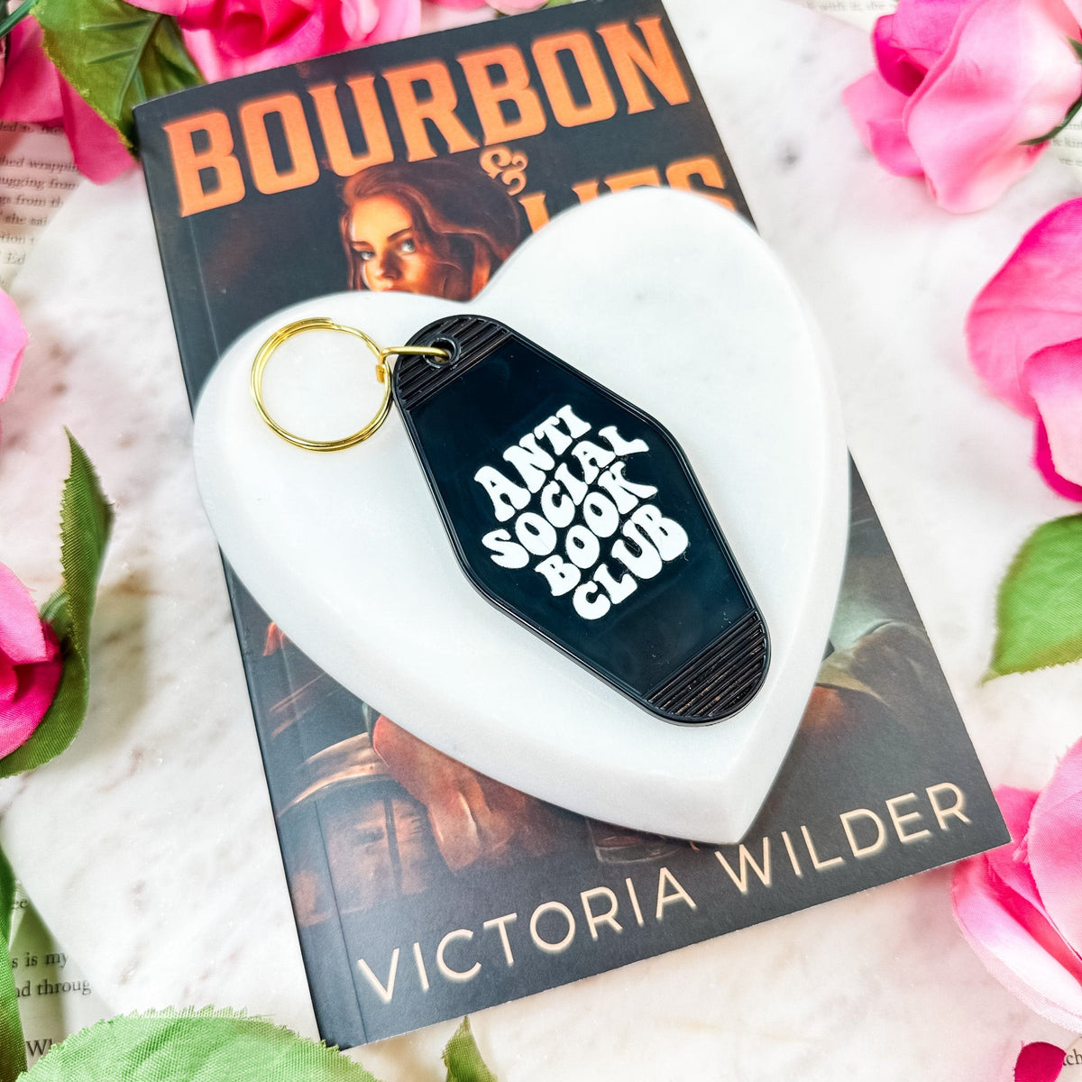 Anti-Social Book Club Motel Keychain - Starry Skies Austin