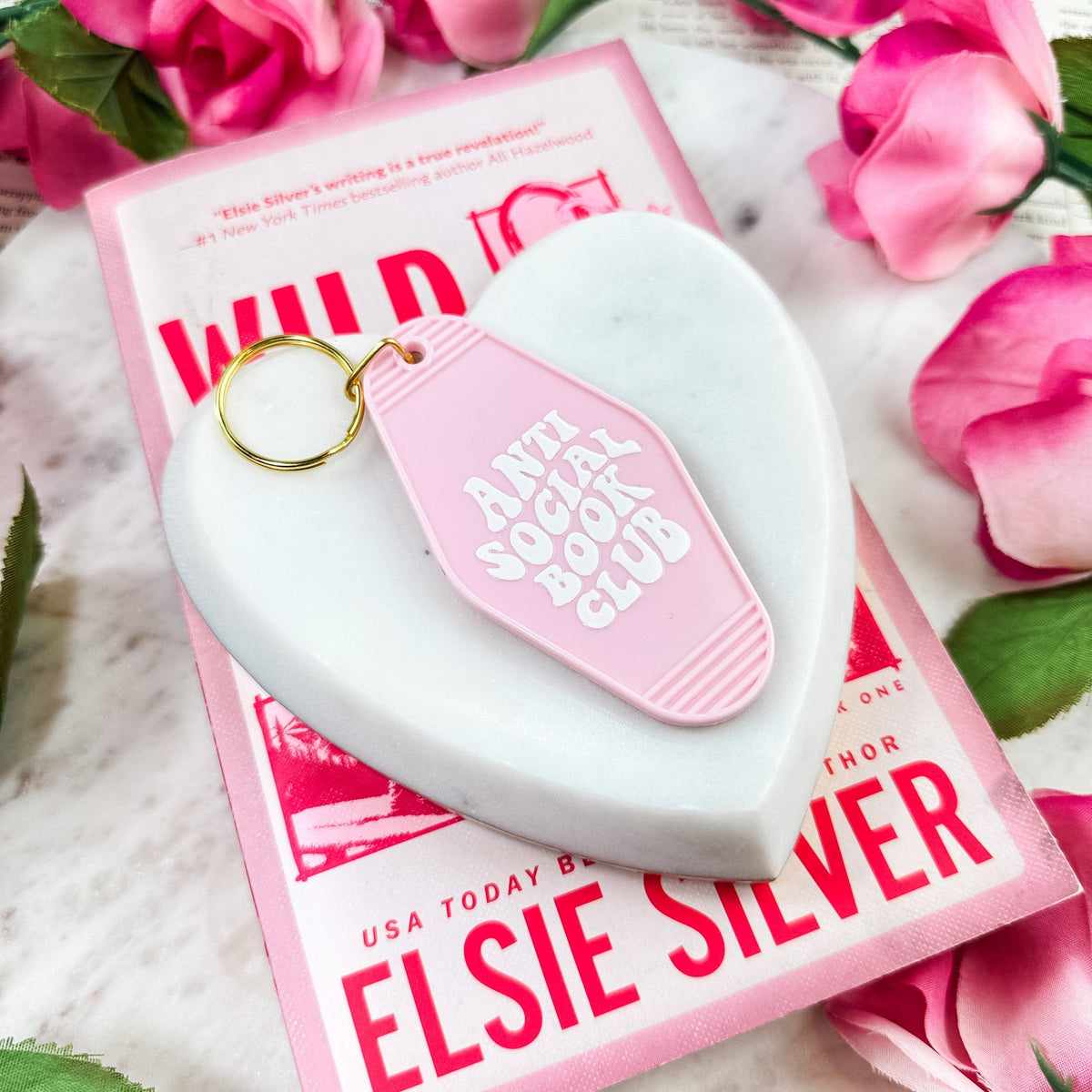 Anti-Social Book Club Motel Keychain - Starry Skies Austin