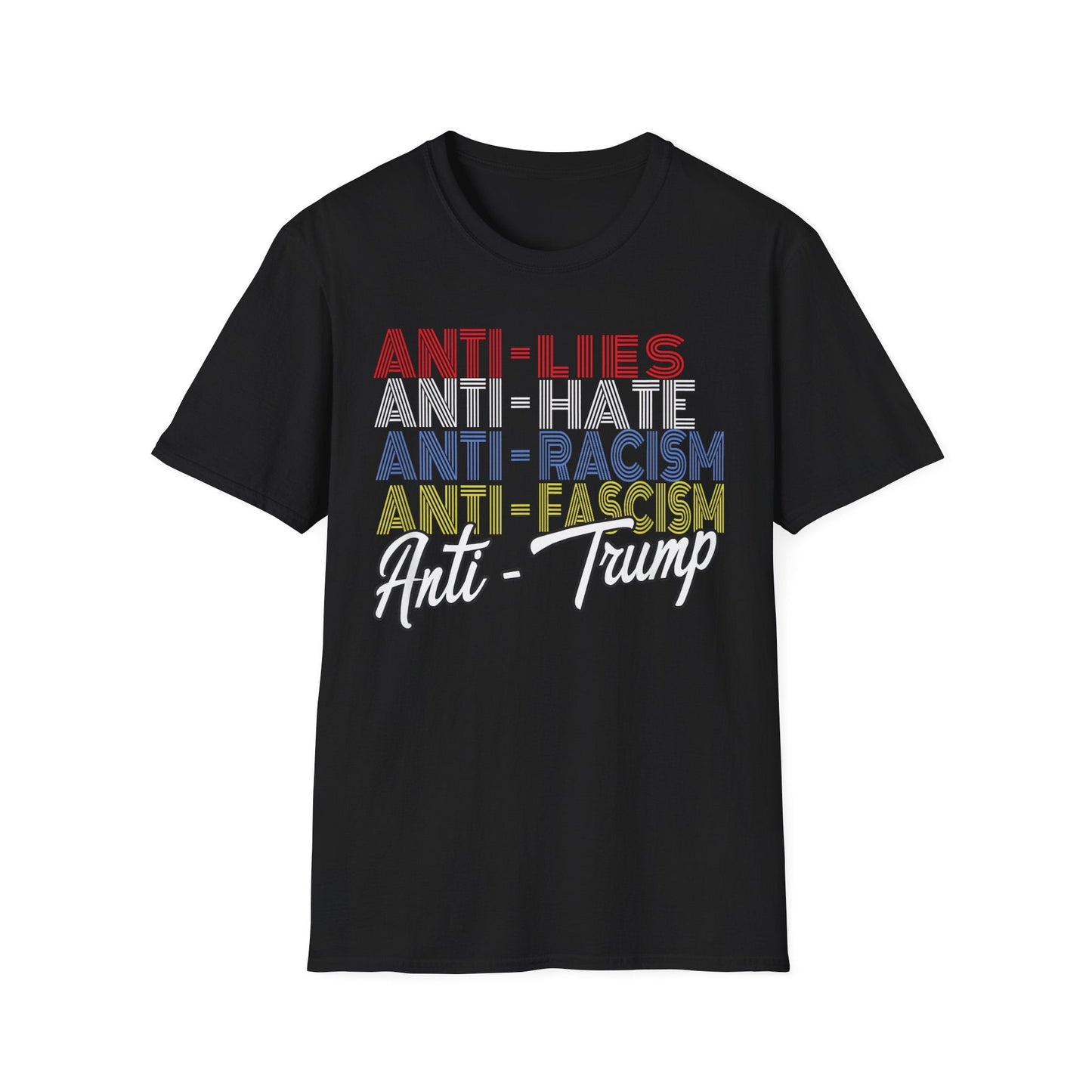 Anti - Trump Statement Softstyle Tee - Starry Skies Austin