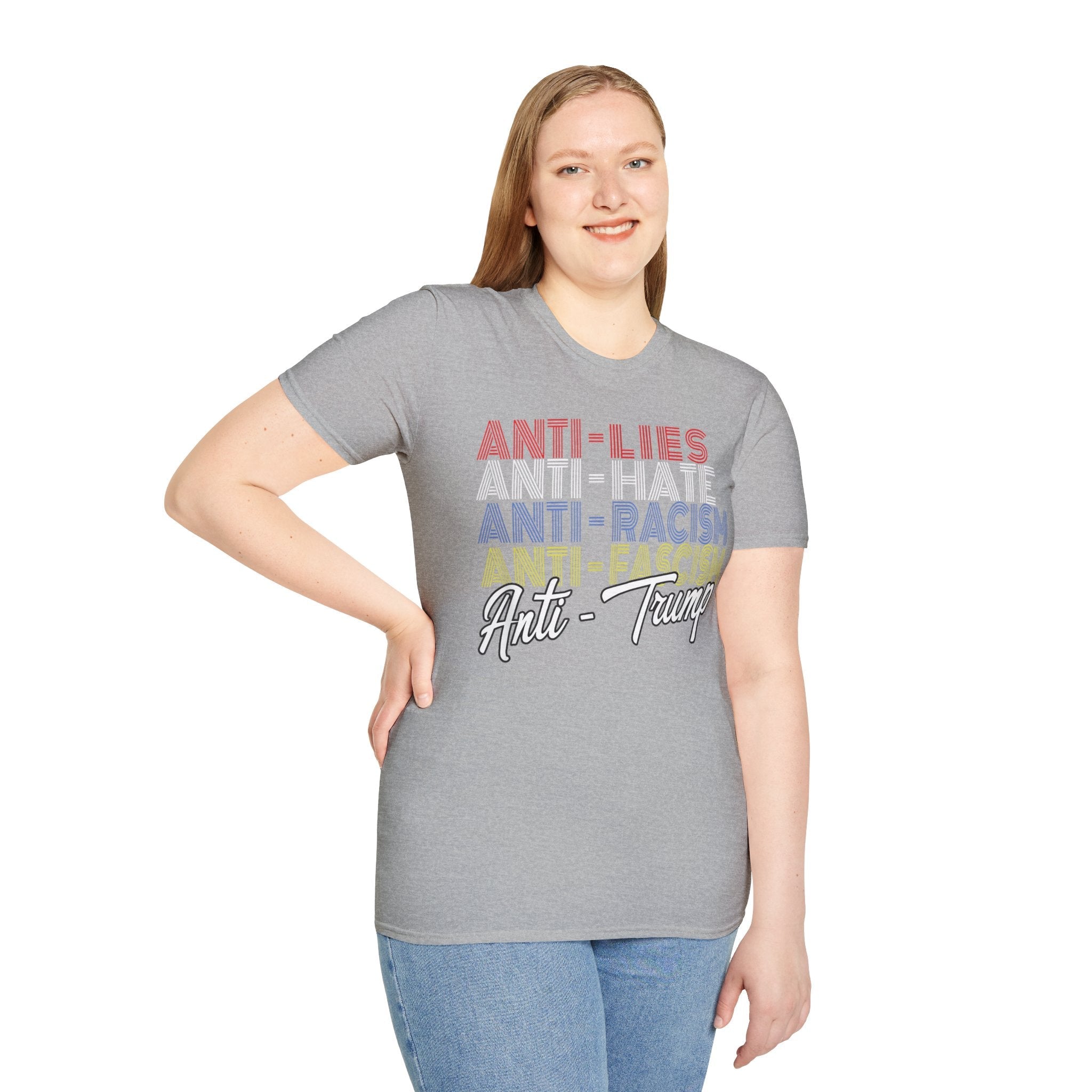 Anti - Trump Statement Softstyle Tee - Starry Skies Austin