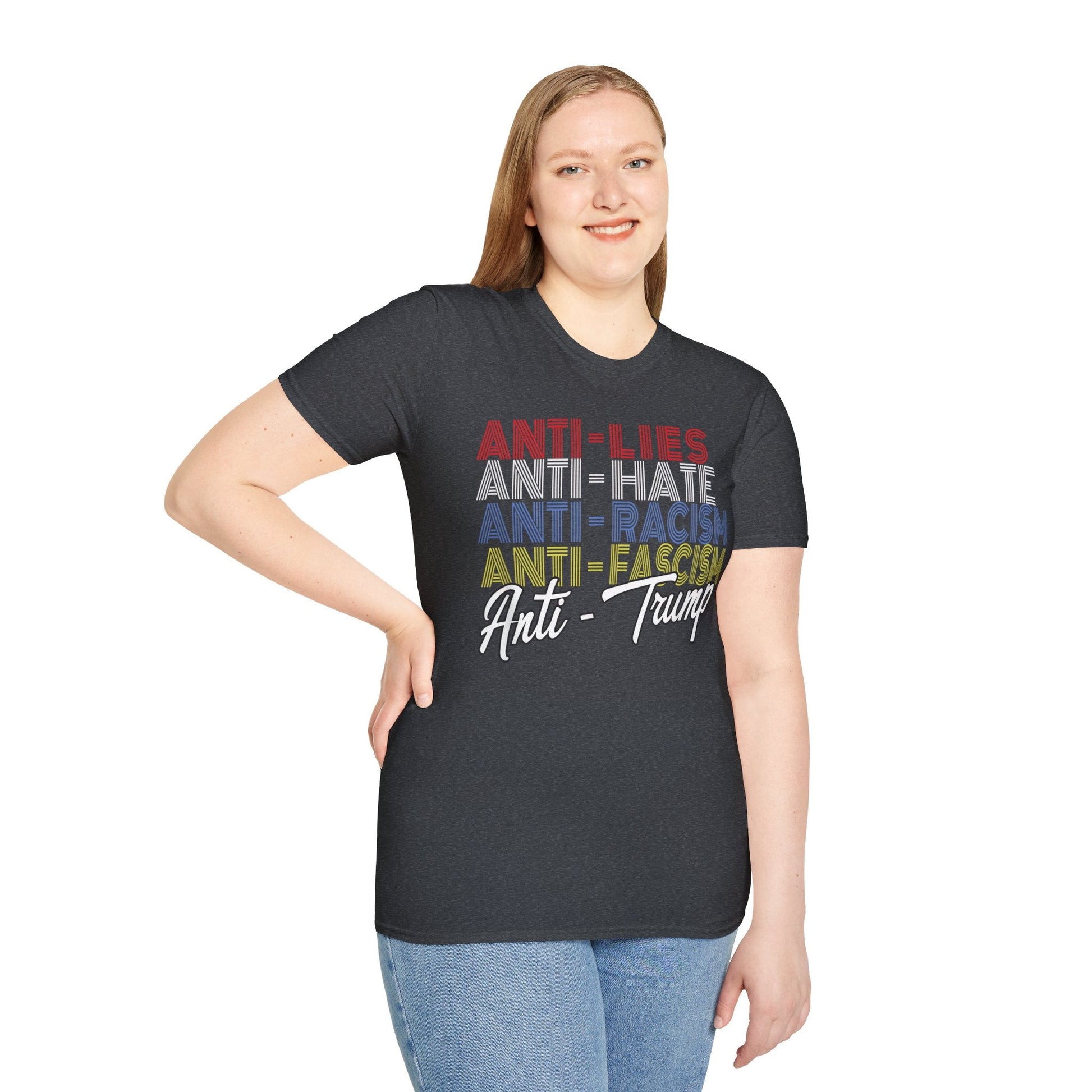 Anti - Trump Statement Softstyle Tee - Starry Skies Austin