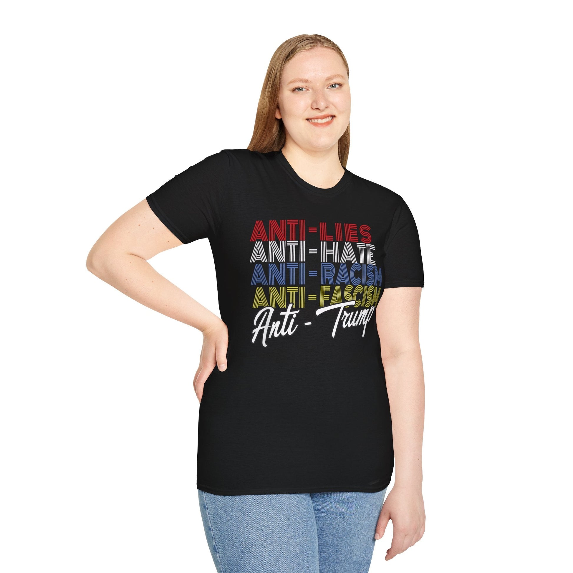 Anti - Trump Statement Softstyle Tee - Starry Skies Austin