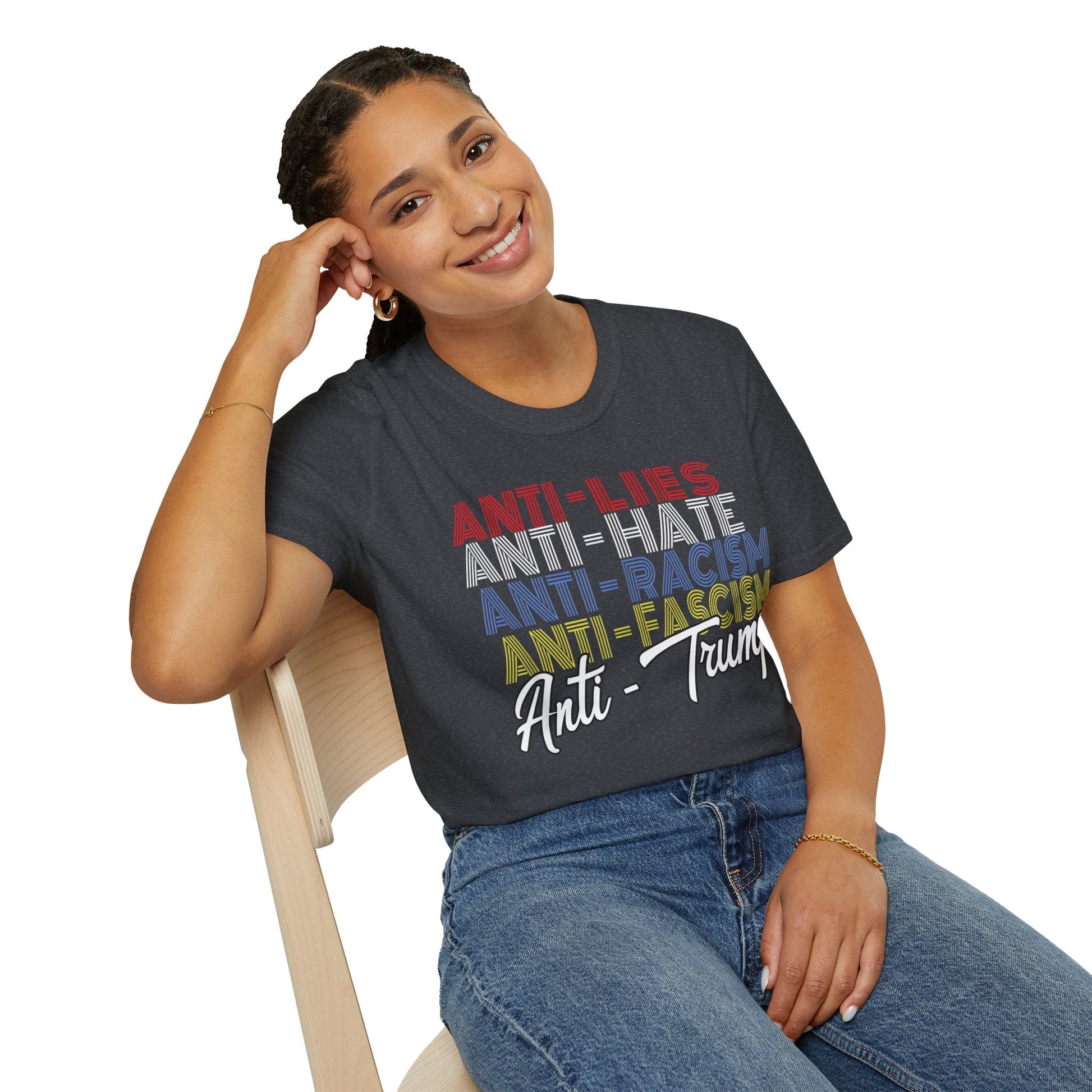 Anti - Trump Statement Softstyle Tee - Starry Skies Austin