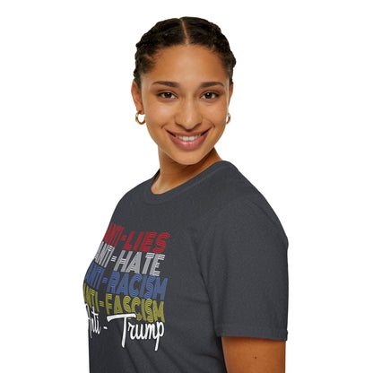 Anti - Trump Statement Softstyle Tee - Starry Skies Austin