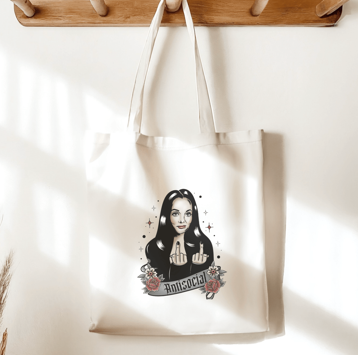 Antisocial Sublimated Canvas Tote Bag - Starry Skies Austin