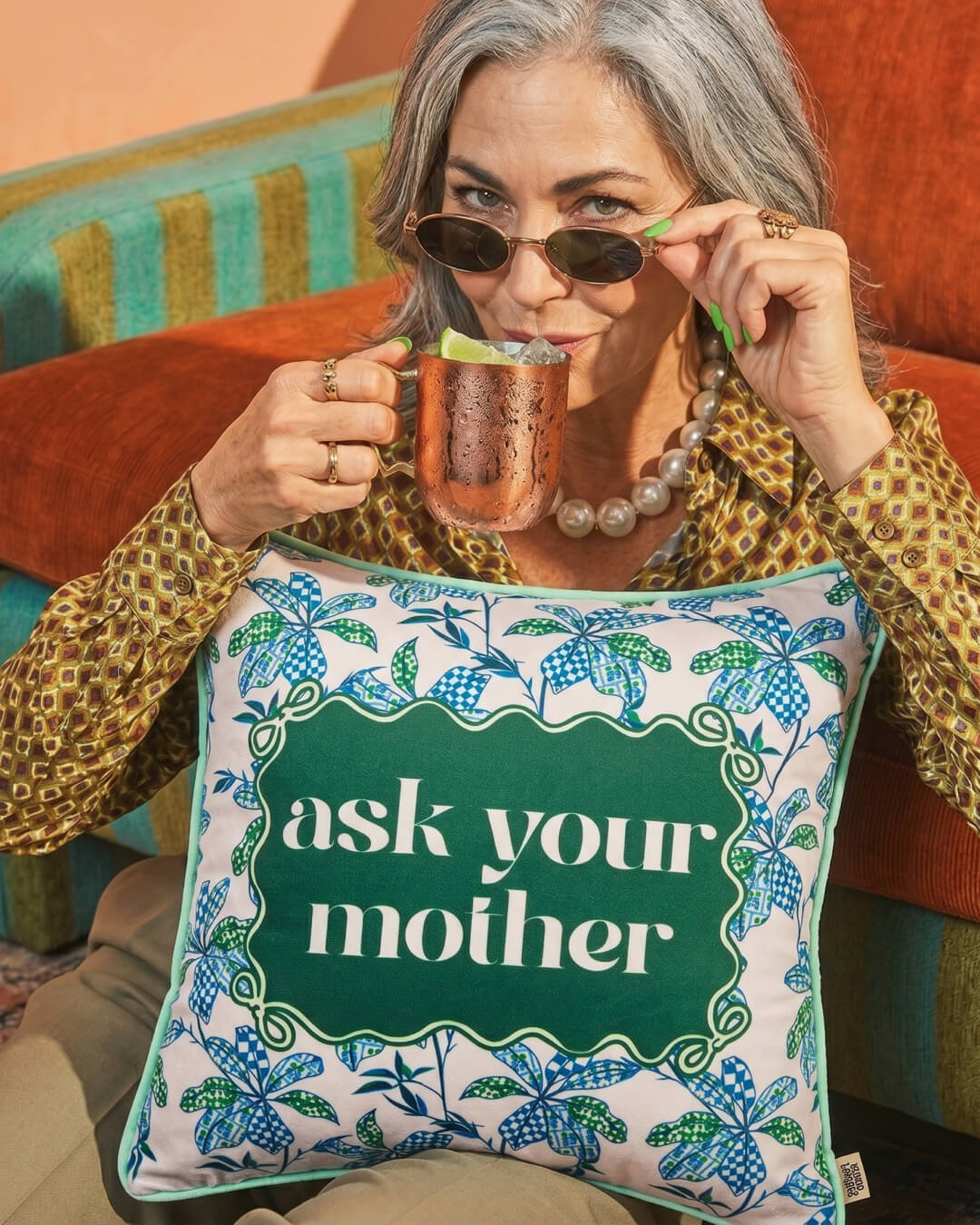 ask your mother pillow - Starry Skies Austin