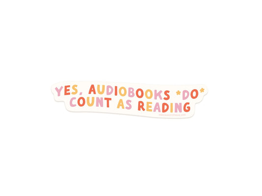 Audiobooks Count As Reading Sticker - Starry Skies Austin