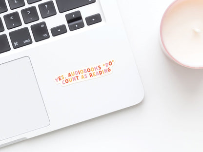 Audiobooks Count As Reading Sticker - Starry Skies Austin