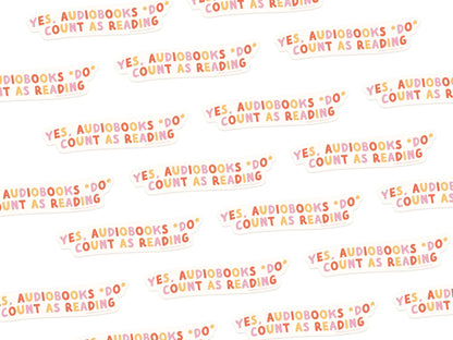 Audiobooks Count As Reading Sticker - Starry Skies Austin
