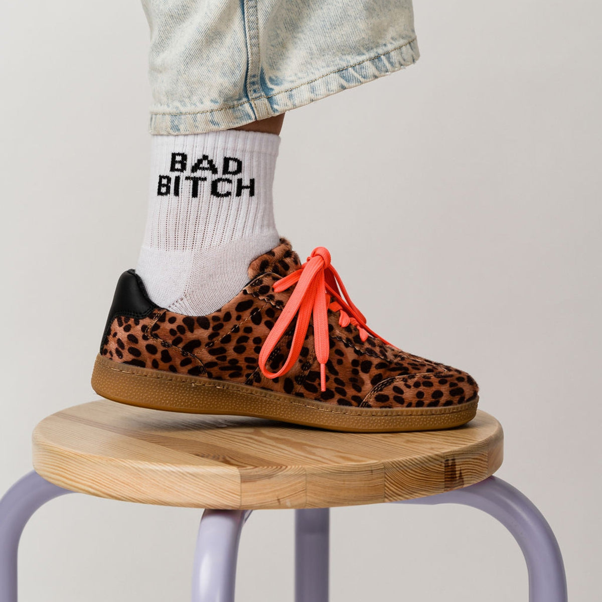 Bad Bitch Quarter Crew Socks - Starry Skies Austin