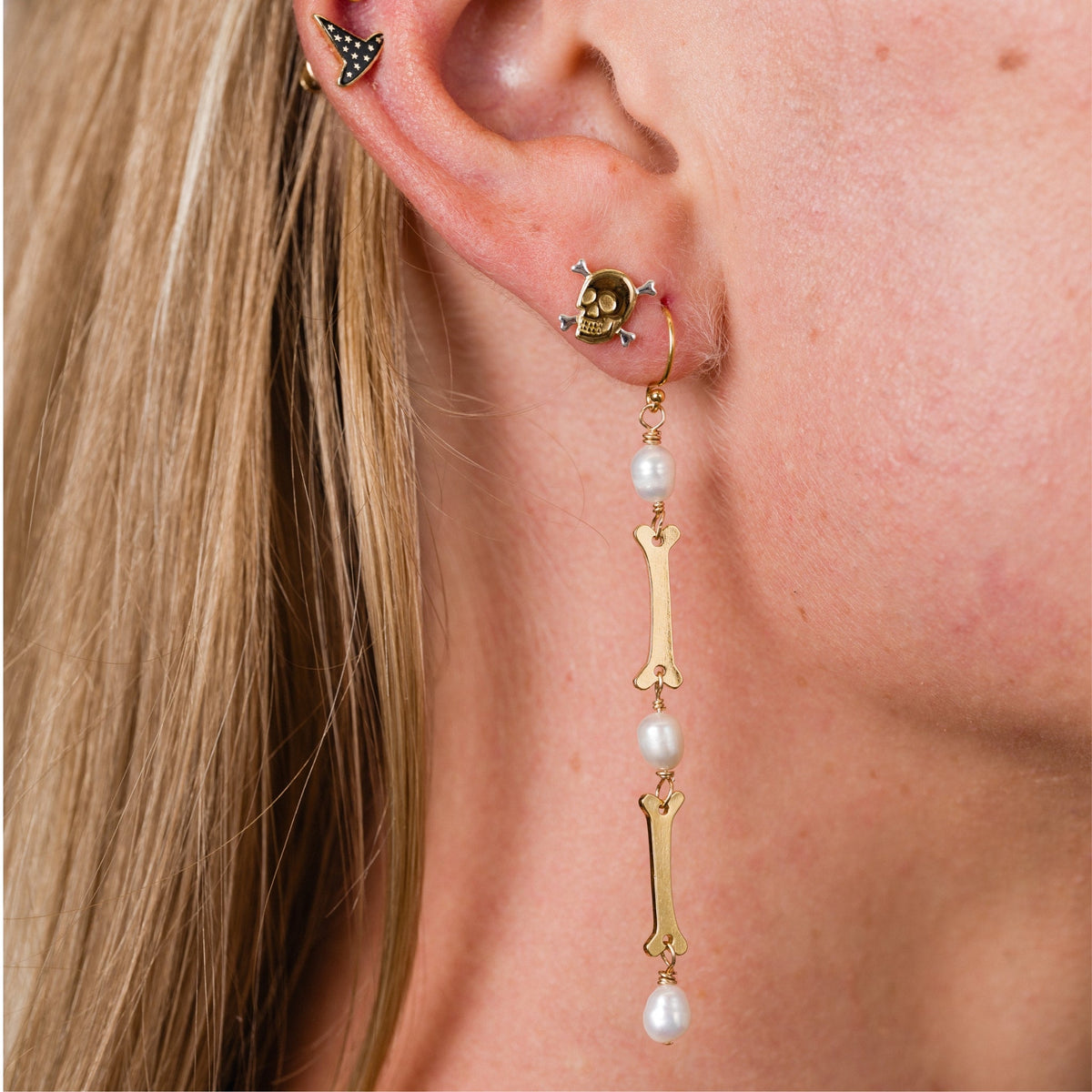 Bad to the Bone Earrings - Starry Skies Austin