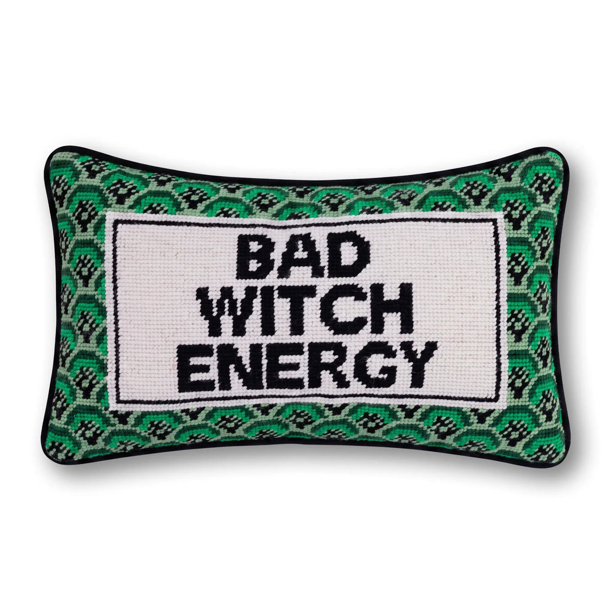 Bad Witch Energy Needlepoint Pillow - Starry Skies Austin