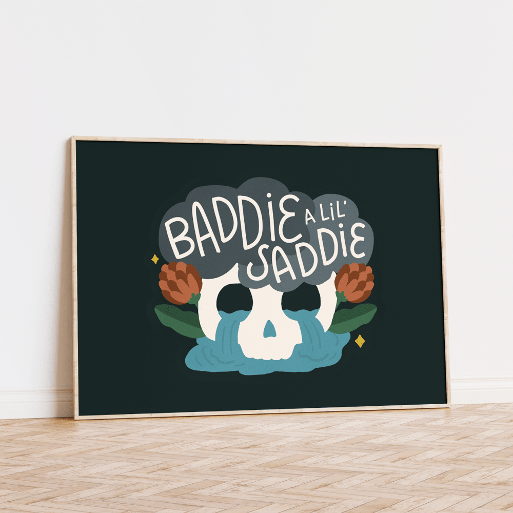 Baddie a Lil' Saddie Unframed Art Print - Starry Skies Austin