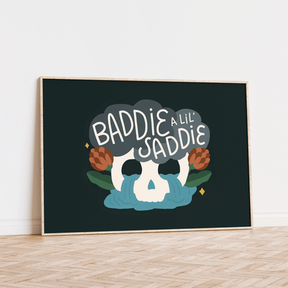 Baddie a Lil' Saddie Unframed Art Print - Starry Skies Austin