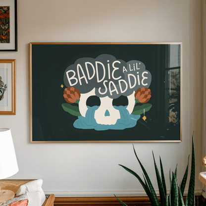 Baddie a Lil' Saddie Unframed Art Print - Starry Skies Austin