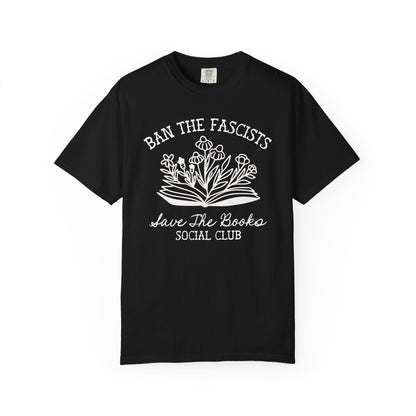 Ban the Fascists Save the Books T-Shirt - Starry Skies Austin