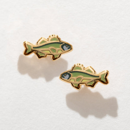 Bass Fish Studs - Starry Skies Austin