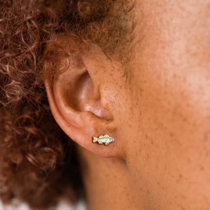 Bass Fish Studs - Starry Skies Austin