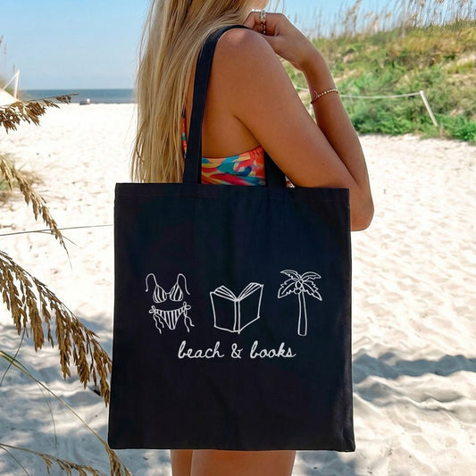 Beach & Books Canvas Tote Bag - Starry Skies Austin
