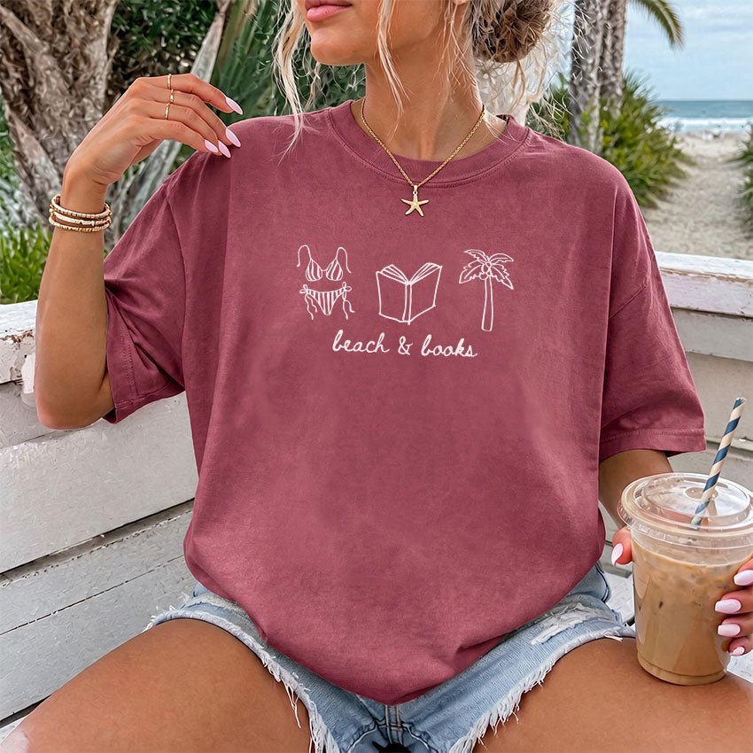Beach & Books Heavyweight Comfort Colors Shirt - Starry Skies Austin