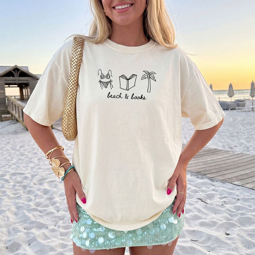 Beach & Books Heavyweight Comfort Colors Shirt - Starry Skies Austin