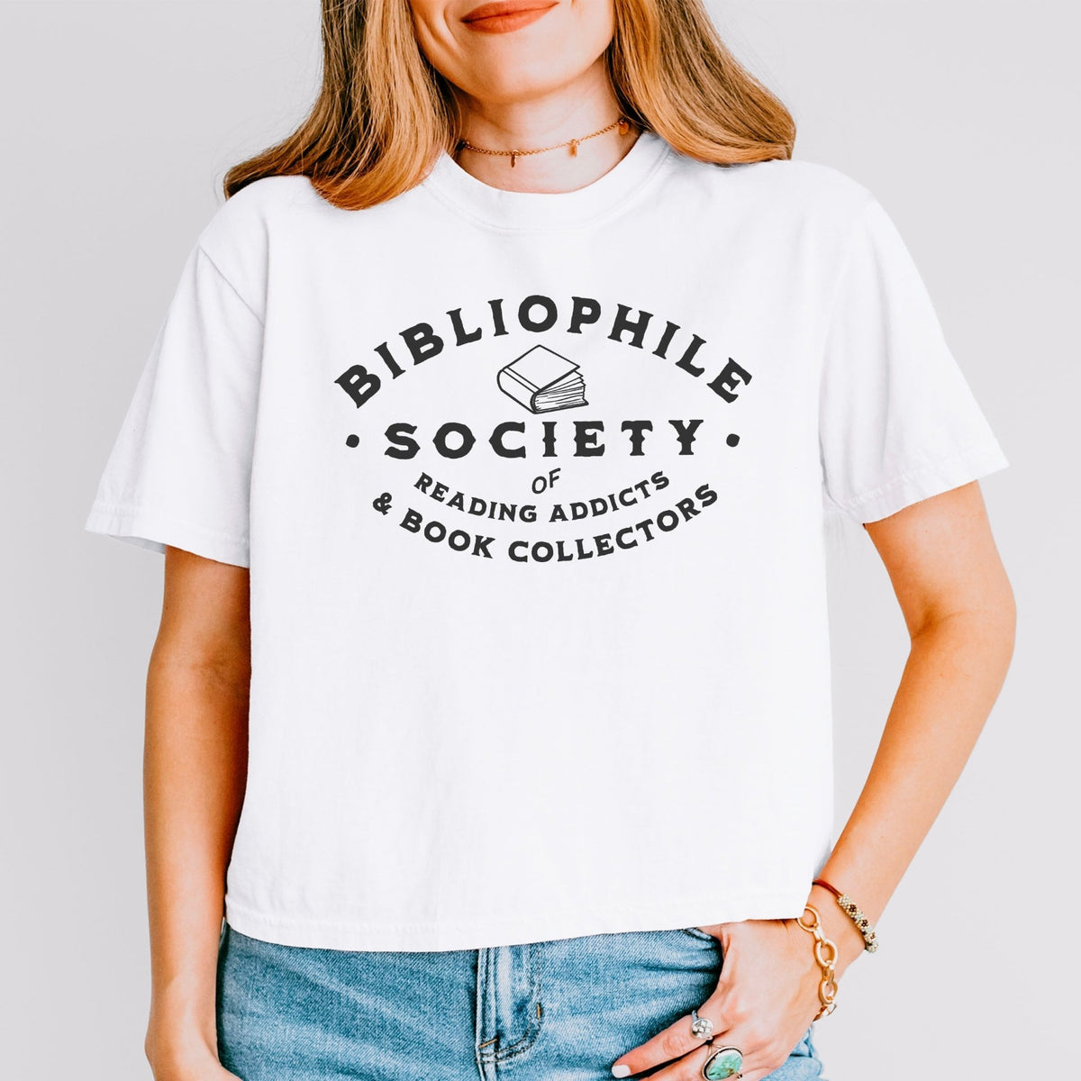 Bibliophile Society Heavyweight Comfort Colors Boxy Cropped Shirt - Starry Skies Austin