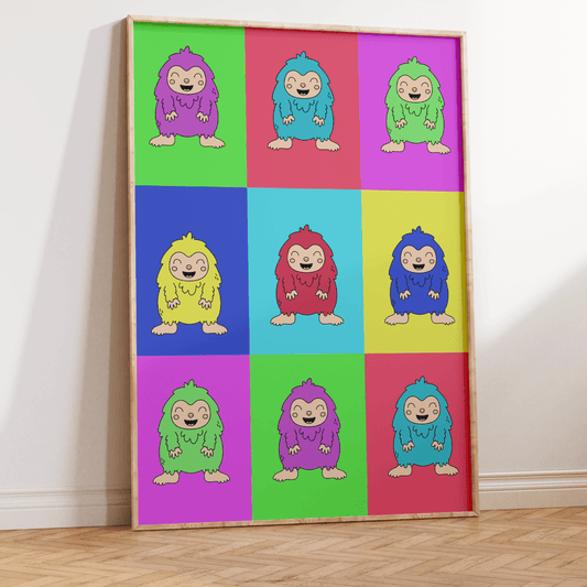 Big Foot Pop Art Unframed Art Print - Starry Skies Austin