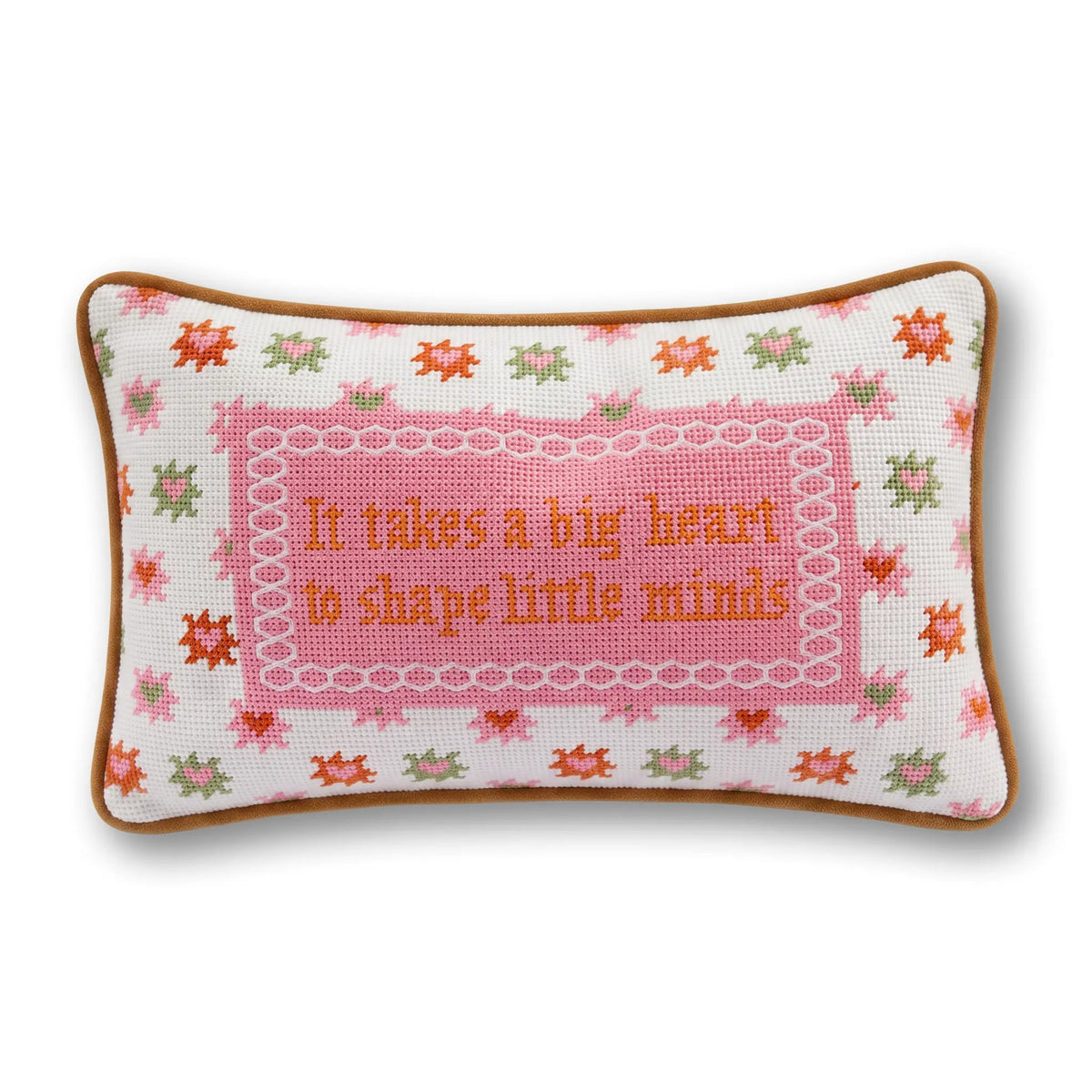 Big Heart Needlepoint Pillow - Starry Skies Austin
