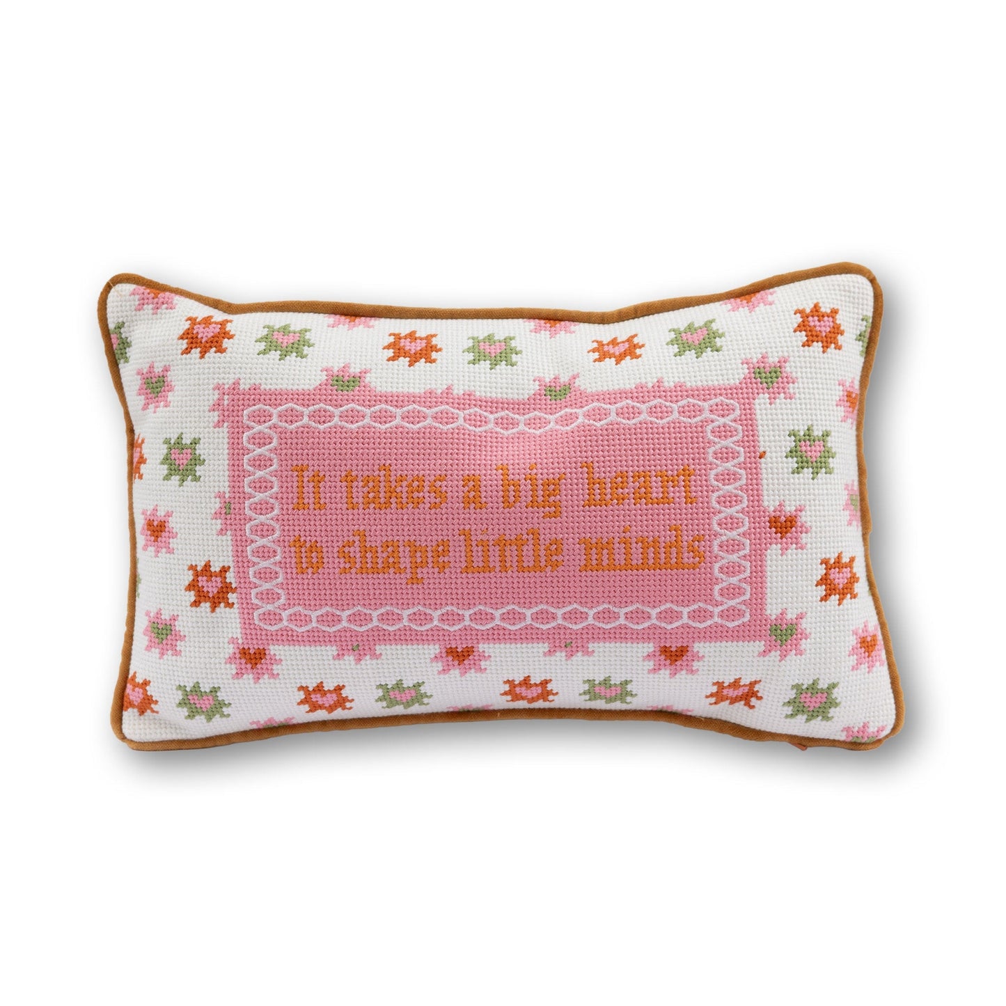 Big Heart Needlepoint Pillow - Starry Skies Austin