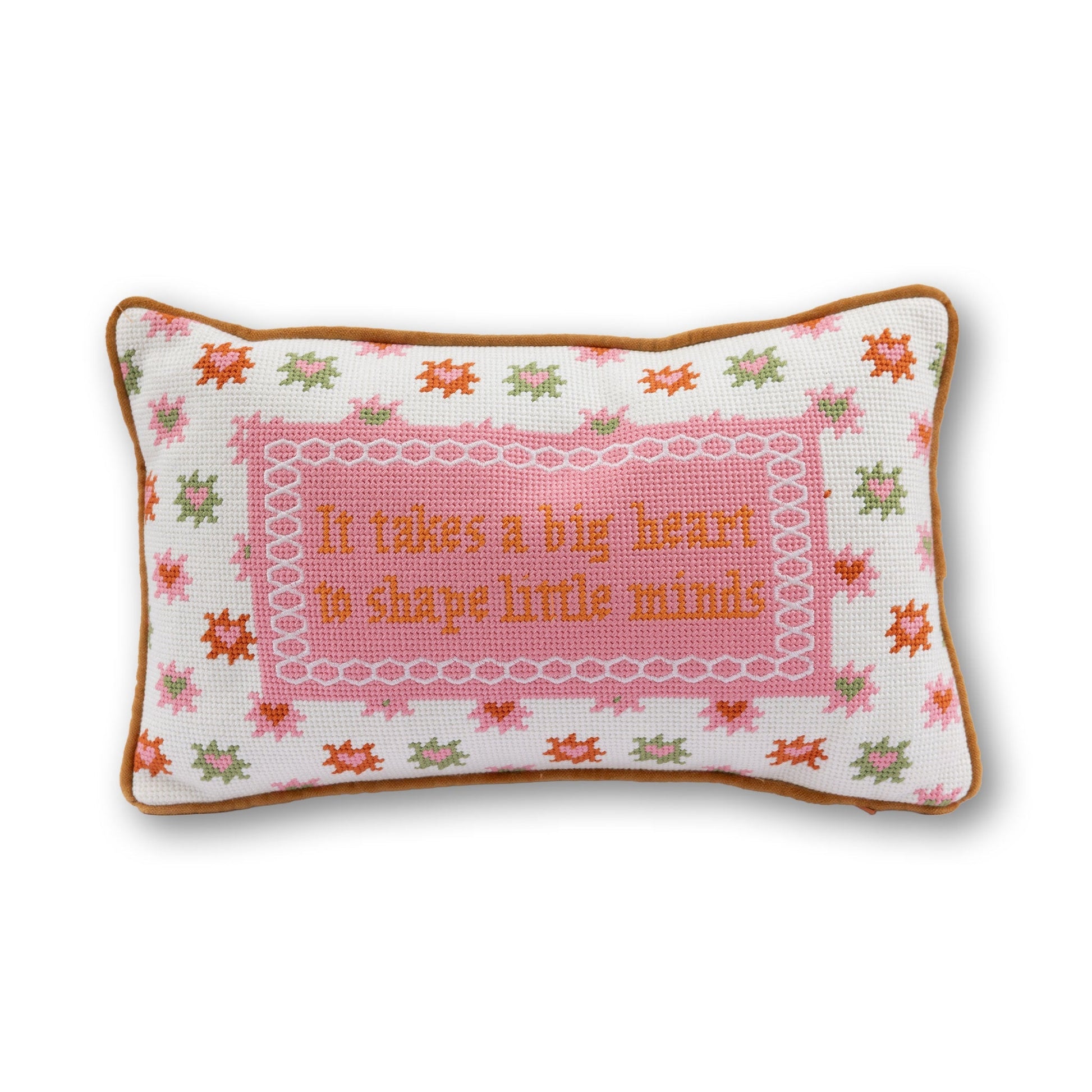 Big Heart Needlepoint Pillow - Starry Skies Austin