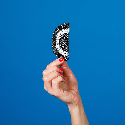 Black and White Rainbow Hair Claw - Starry Skies Austin